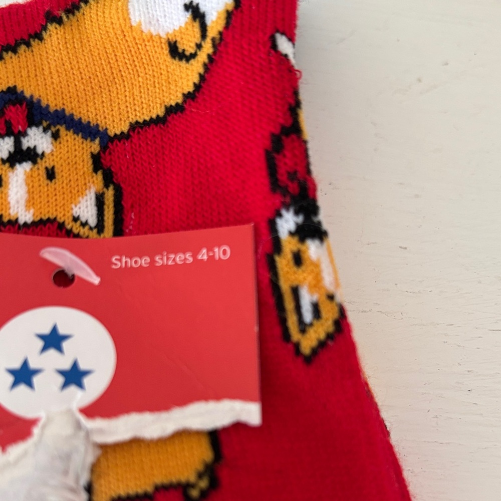 Red Corgi Crew Socks - Novelty Dog Print - Picture 3 of 3